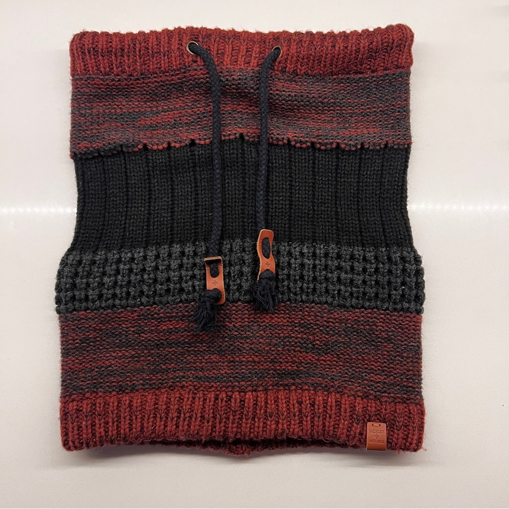 Bickley + Mitchell Amsterdam Red and Black Knit Neck Warmer
